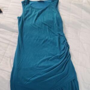 Elegant Teal Sleeveless Dress